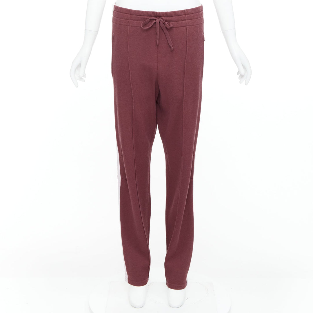 ISABEL MARANT Etoile burgundy pink trim jogger track pants FR38 M