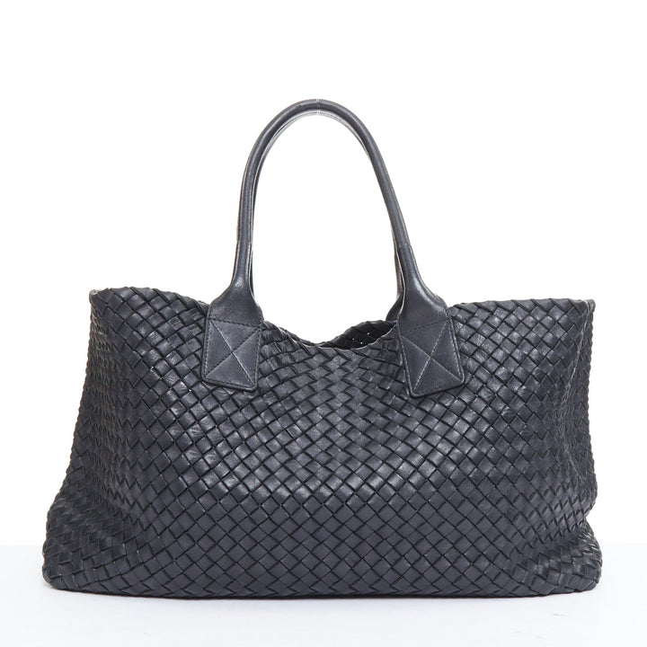 BOTTEGA VENETA 2012 Limited Edition Cabat black intrecciato tote bag