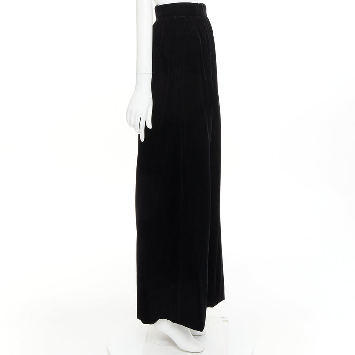ALEXANDRE VAUTHIER COUTURE SS2025 Runway black velvet high waisted maxi skirt