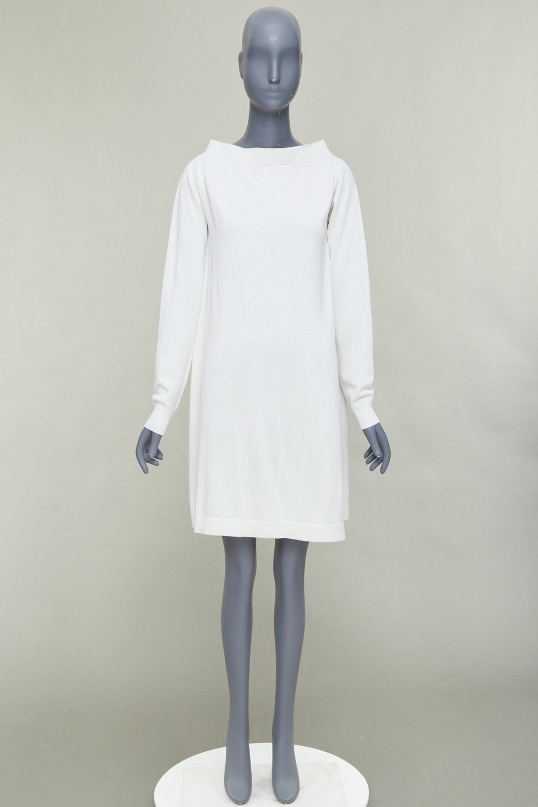 JOSEPH cream viscose blend hi bateau neck raglan sack dress FR34 XS