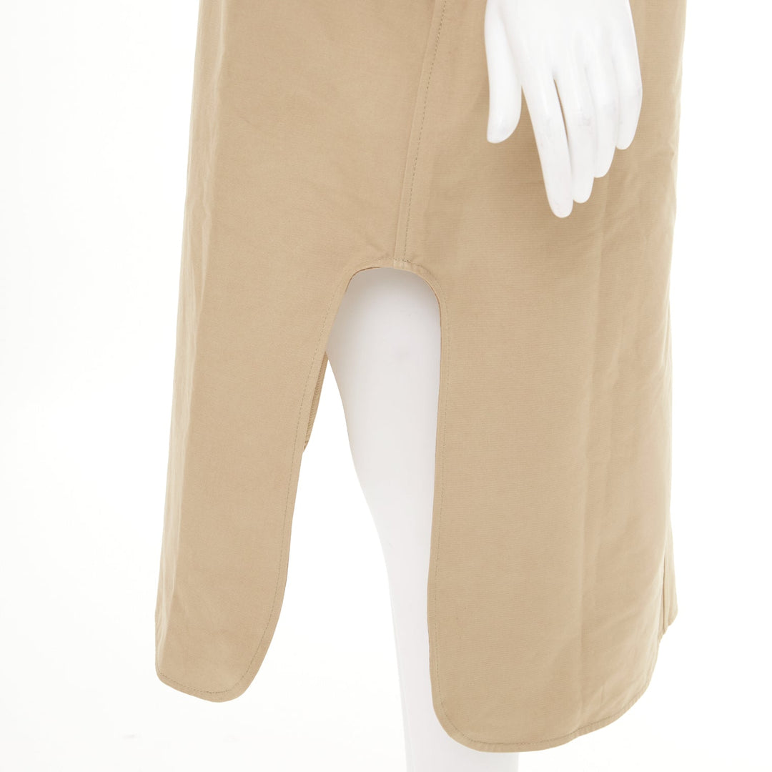 REMAIN BIRGER CHRISTENSEN Bonny cargo khaki organic cotton midi dress FR36 S