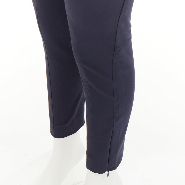 STELLA MCCARTNEY navy cotton blend elastic waist legging pants IT 38 XS