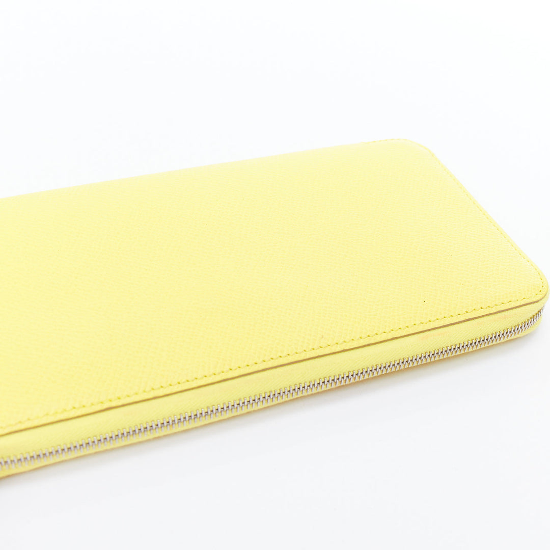 HERMES Azap Jaune Citron yellow epsom leather classique long wallet