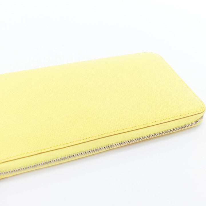 HERMES Azap Jaune Citron yellow epsom leather classique long wallet