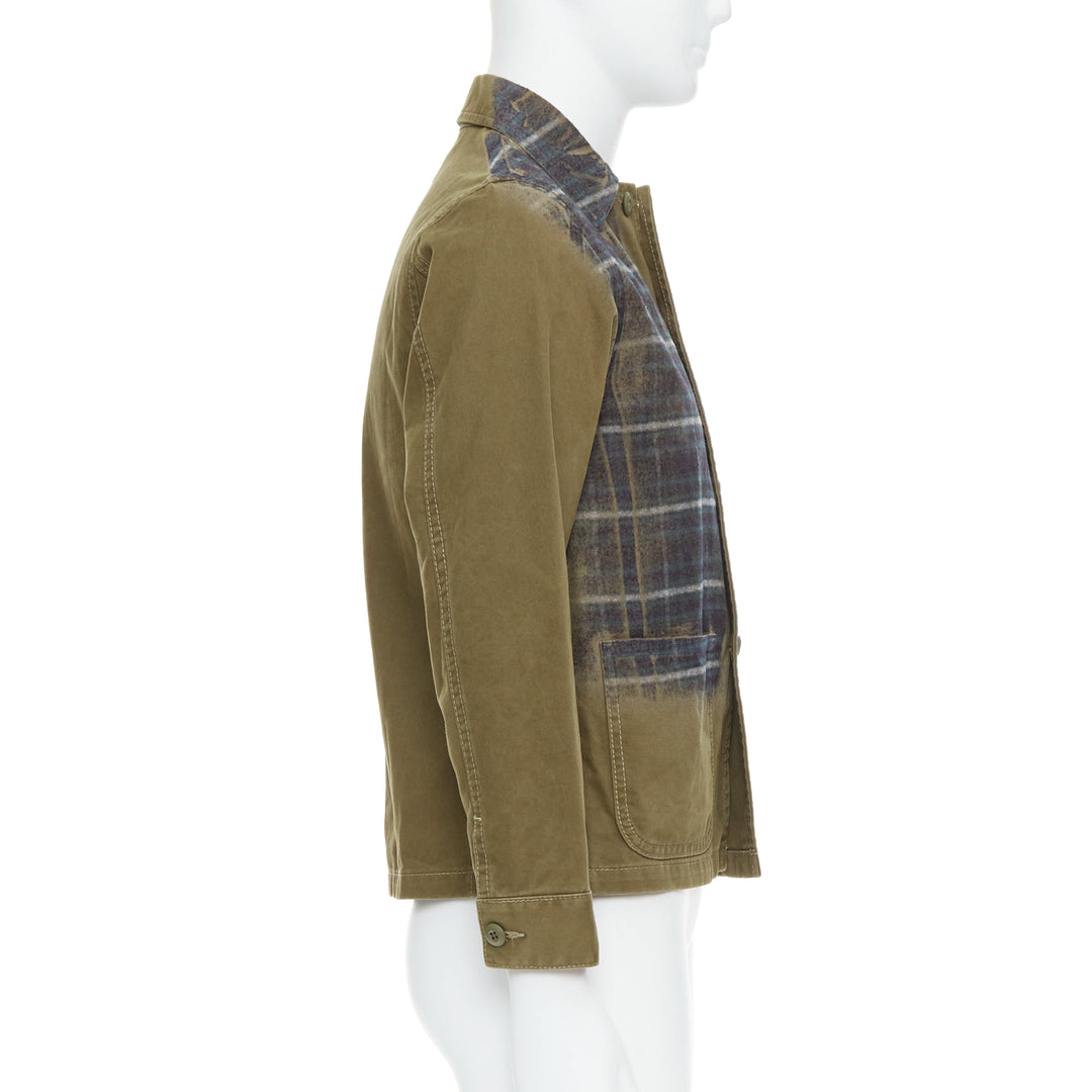 COMME DES GARCONS TRICOT 2013 Runway green check degrade overshirt M