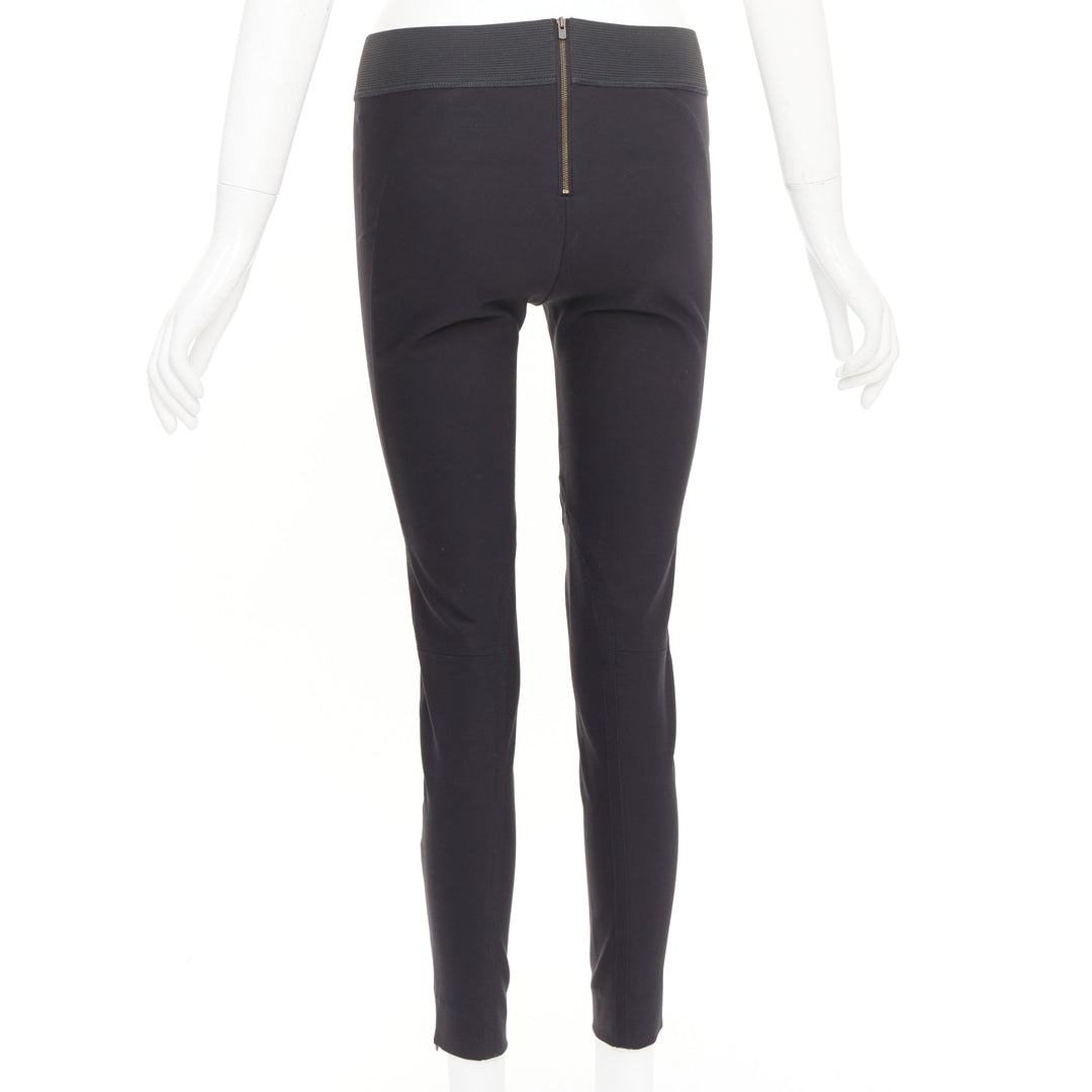 STELLA MCCARTNEY grey cotton blend elastic waist paneled legging pants IT 36 XXS