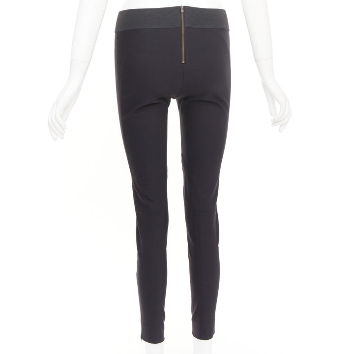 STELLA MCCARTNEY grey cotton blend elastic waist paneled legging pants IT 36 XXS