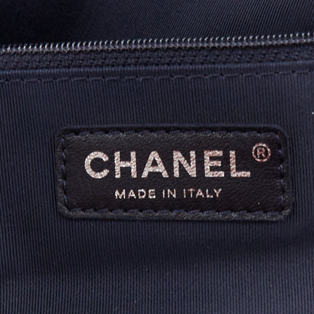 CHANEL 2012 Neo Executive Bowling Overnighter Duffle black leather travel bag