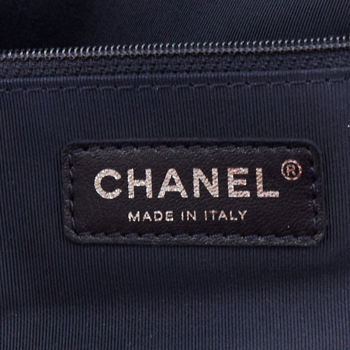 CHANEL 2012 Neo Executive Bowling Overnighter Duffle black leather travel bag