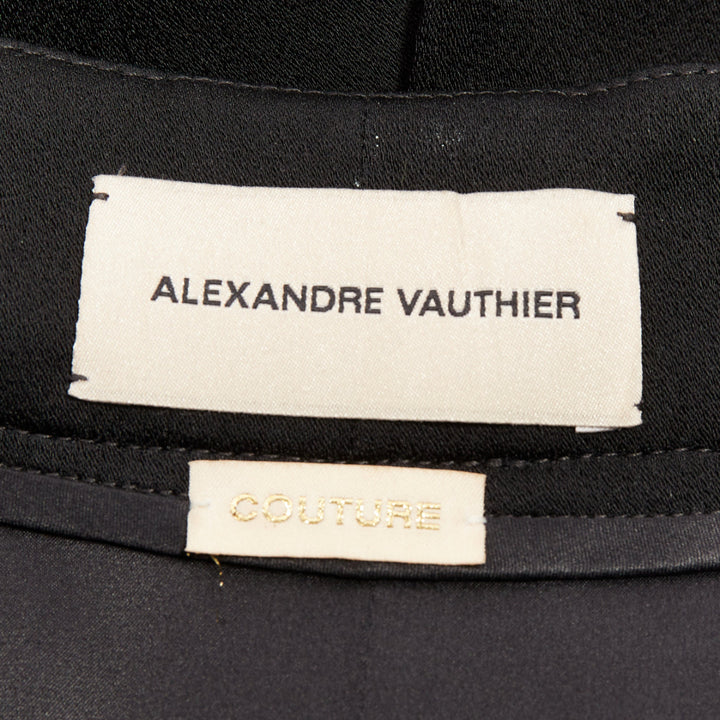 ALEXANDRE VAUTHIER COUTURE Runway black pleated high waist barrel balloon pants