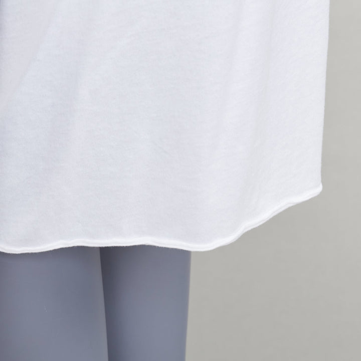 SAINT LAURENT 2016 cream universite print oversized reversed tshirt XL