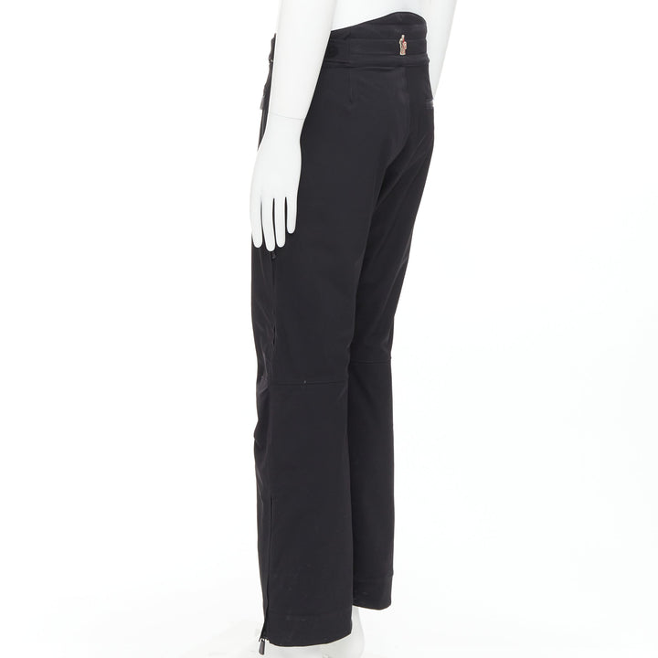 MONCLER Grenoble Pantaloni Da Sci black nylon flare ski pants S