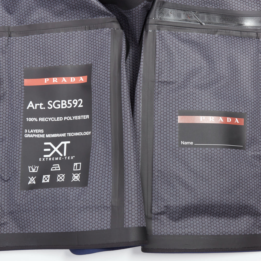 PRADA Linea Rossa SGB592 Extreme Tex navy utility pocket cropped vest M