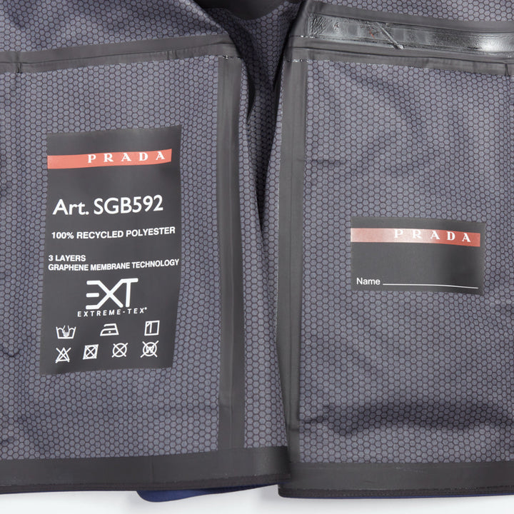 PRADA Linea Rossa SGB592 Extreme Tex navy utility pocket cropped vest M