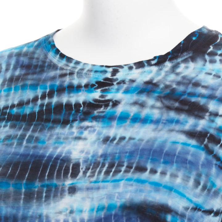 PROENZA SCHOULER Signature blue tie dye cotton long sleeve crew top M