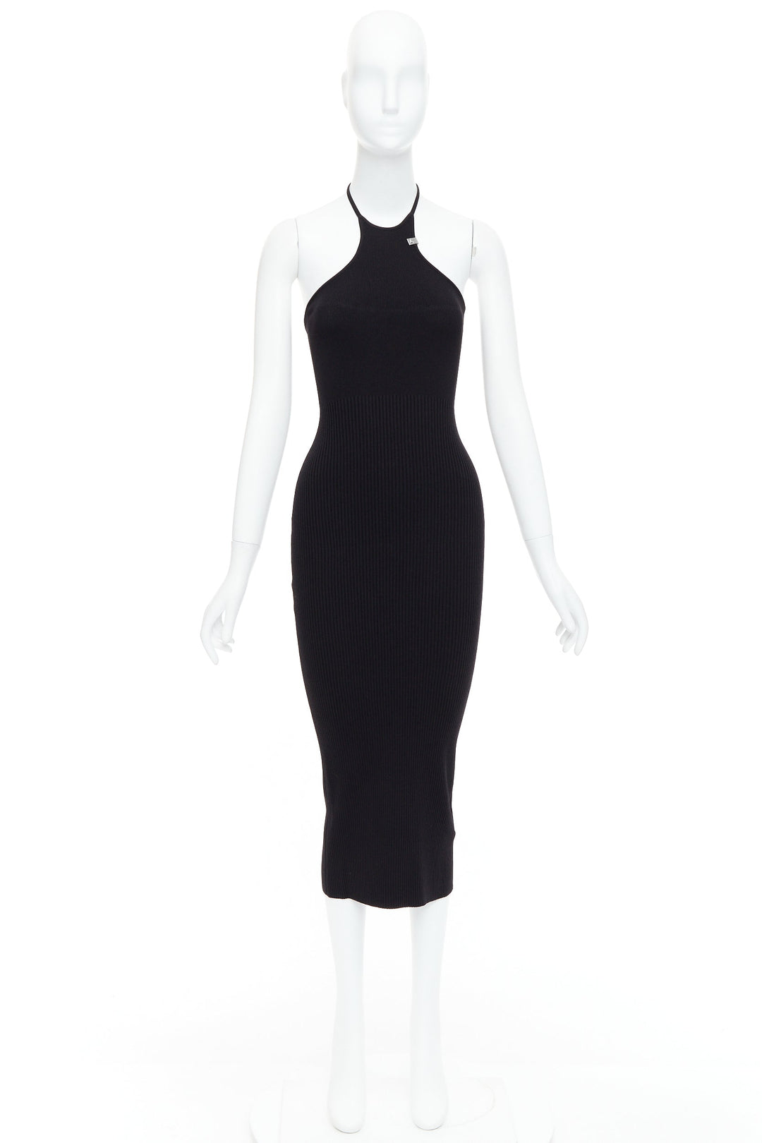 Female mannequin wearing Alyx by Matthew Williams Black Viscose Women Casual Dress in Size  XS | Available at JHROP