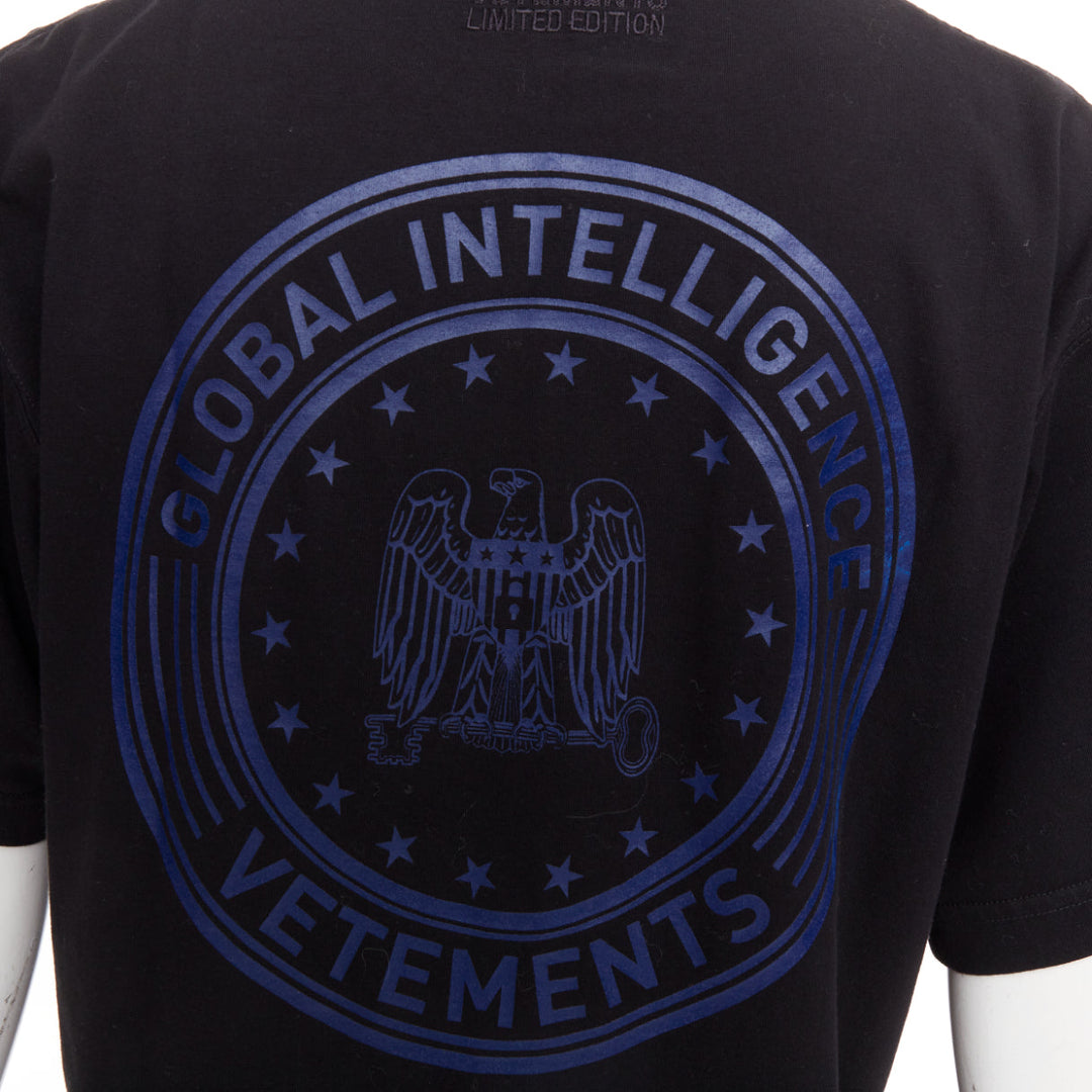 VETEMENTS Limited Edition Global Intelligence Human Rights LEGAL  tshirt XS