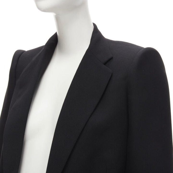 BALENCIAGA DEMNA 2019 black wool power padded shoulder oversized blazer FR34 XS