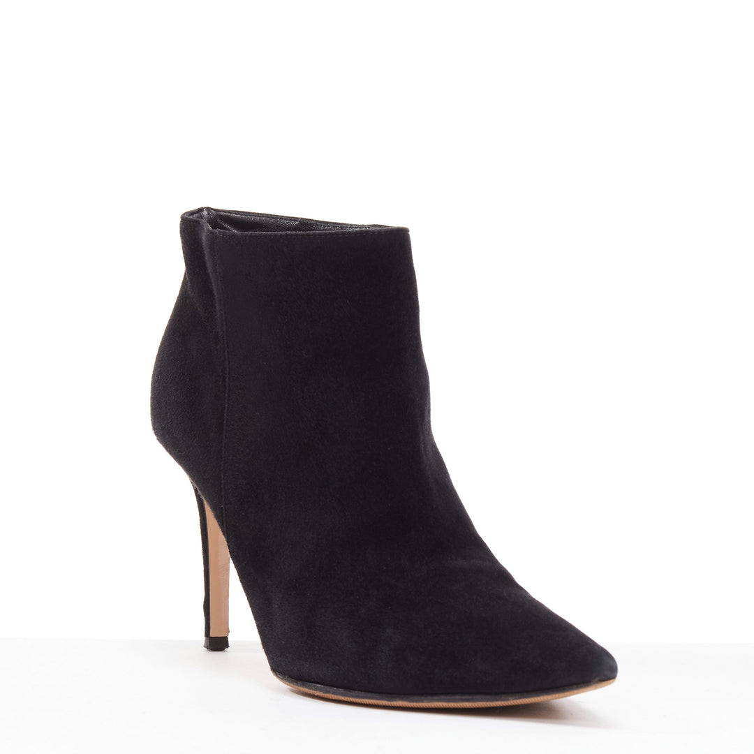 Female mannequin wearing Gianvito Rossi Stilo Black Suede Women Boots in Size EU37.5 | Available at JHROP