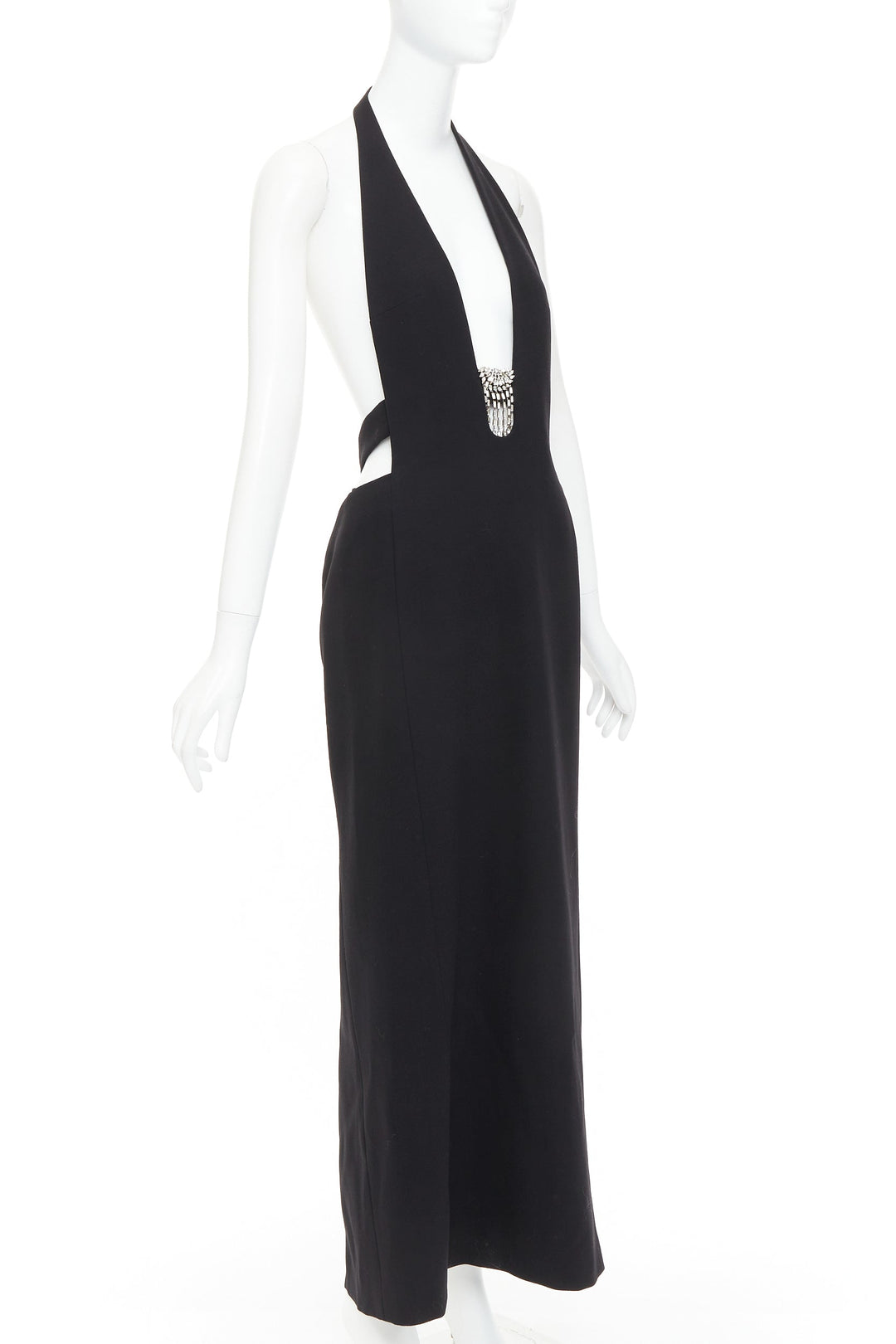Saint Laurent by Anthony Vaccarello - Black Women Party/Cocktail Dress | JHROP Preloved Luxury Saint Laurent by Anthony Vaccarello - Black Women Party/Cocktail Dress | JHROP Preloved Luxury