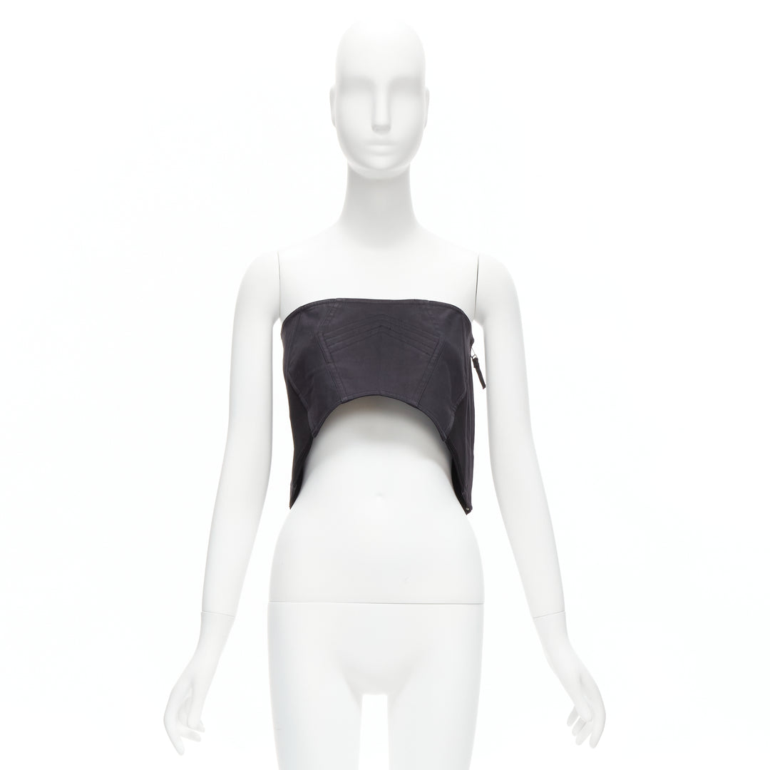 JEAN PAUL GAULTIER FEMME Vintage black 3D corset bustier cropped top IT40 S