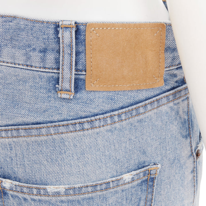 CELINE W_FL_008 N424 789D 07VS light wash high waist wide leg cropped jeans 25"