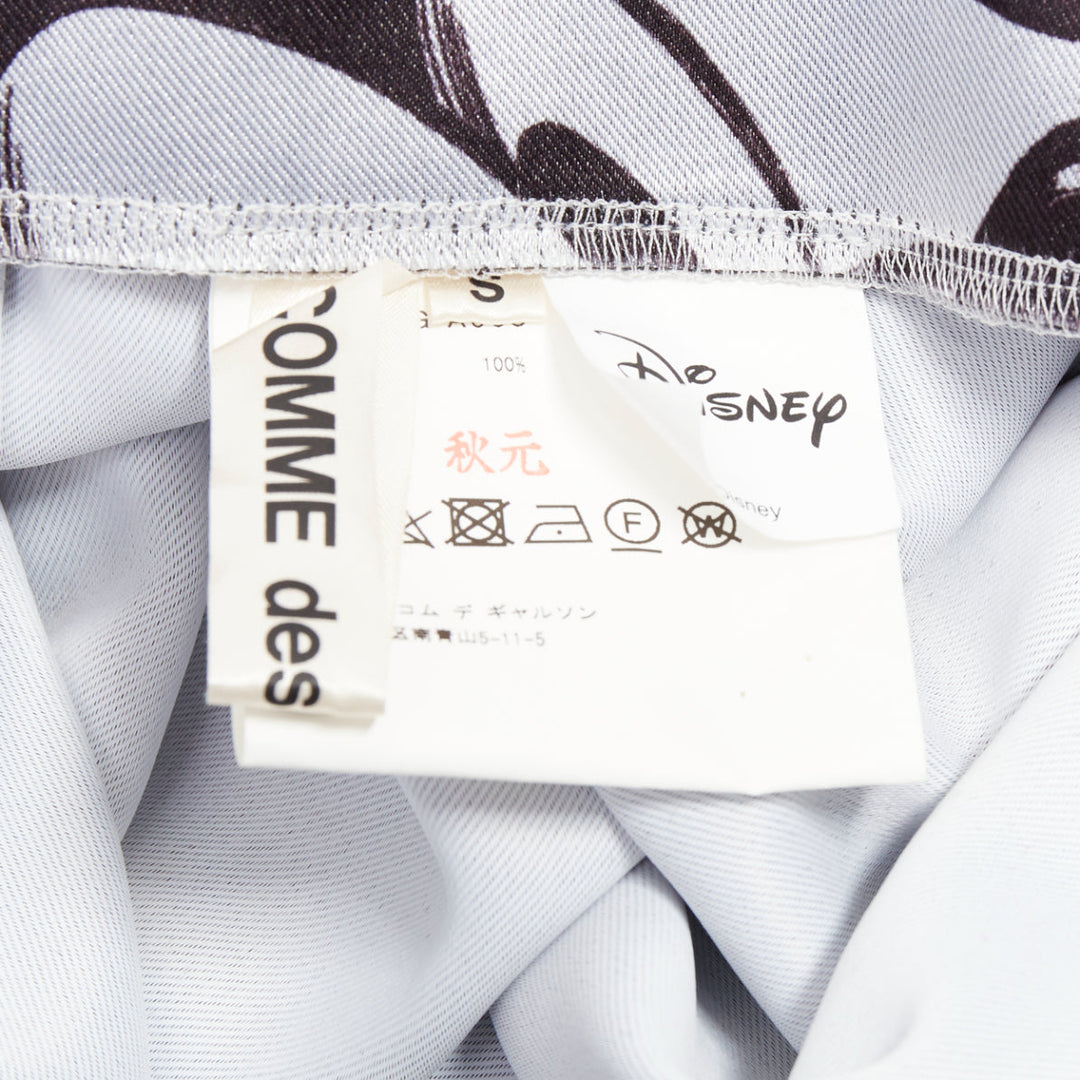 COMME DES GARCONS  2020 DISNEY Mickey Mouse silver suspender skirt pinafore S