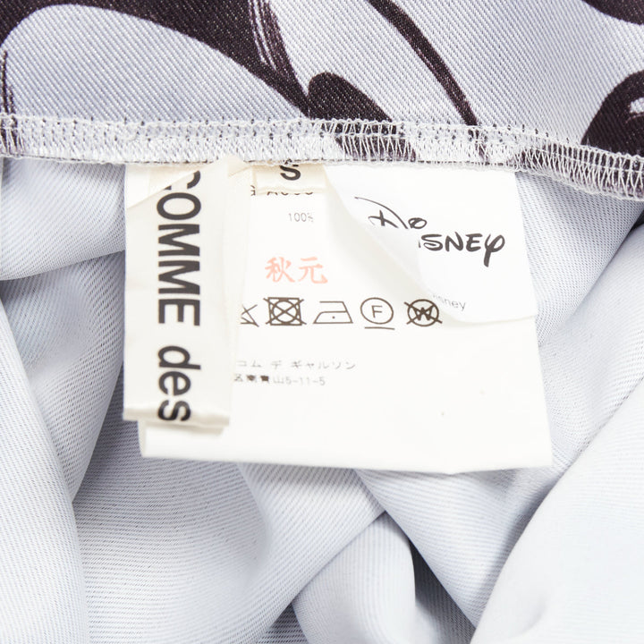 COMME DES GARCONS  2020 DISNEY Mickey Mouse silver suspender skirt pinafore S