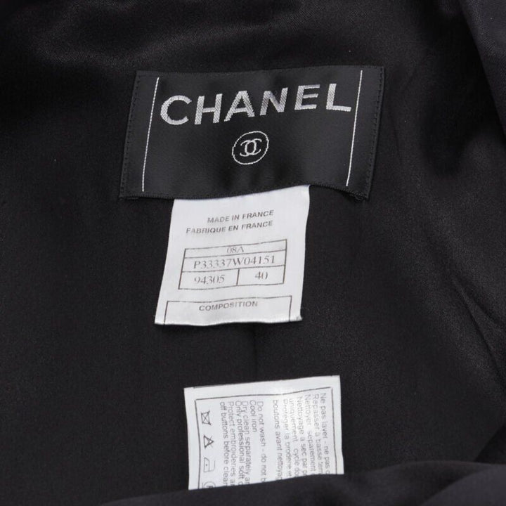 Runway CHANEL Paris London Metier D'art Lesage Punk cashmere coat FR40