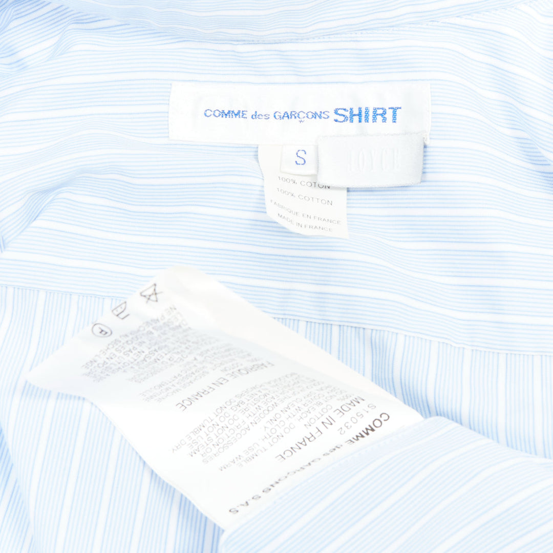 COMME DES GARCONS SHIRT blue white stripes bean shaped buttons shirt S