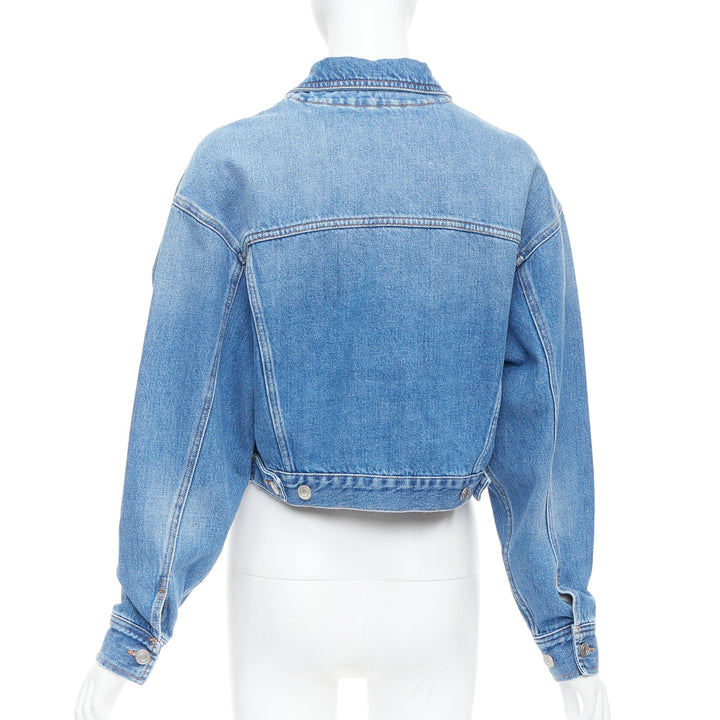 ISABEL MARANT ETOILE Tadia blue denim boxy cropped jacket FR36 S