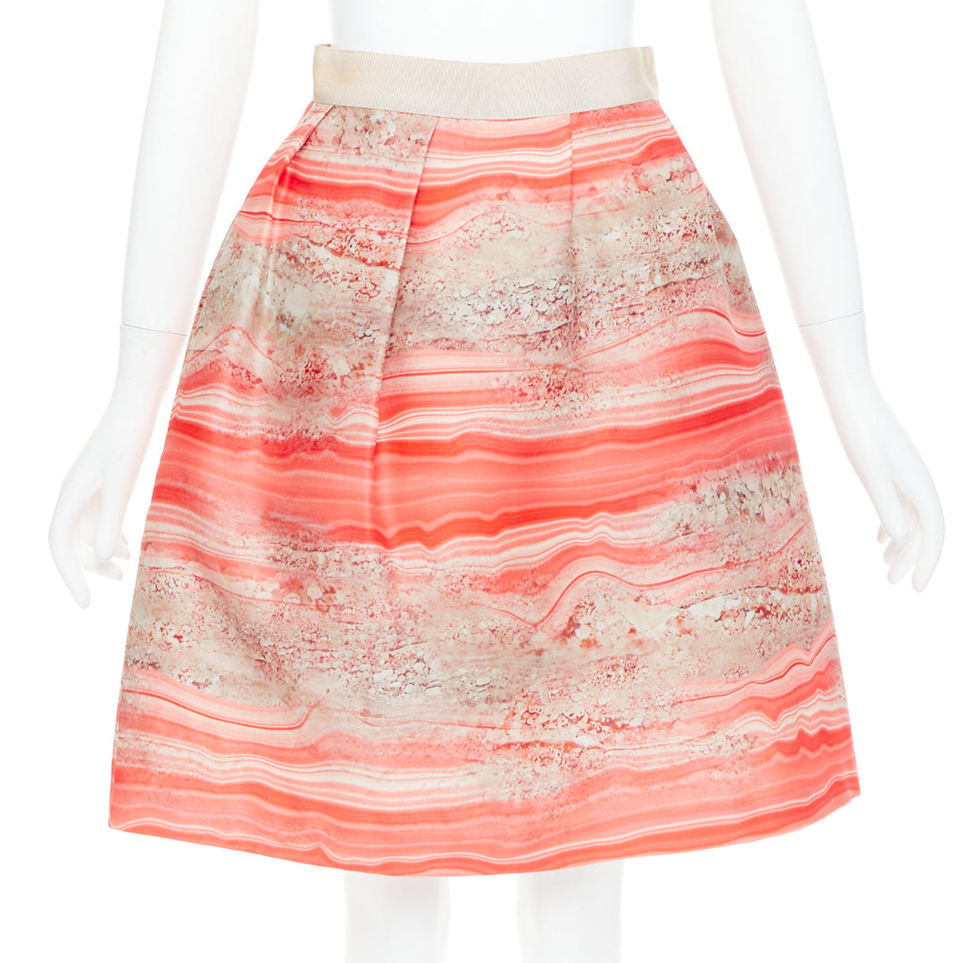 Female mannequin wearing Giambattista Valli Pink Silk Women Skirt in Size IT38 | Available at JHROP