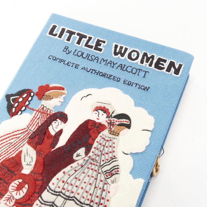OLYMPIA LE TAN Little Women Louisa May Alcott blue book cover box clutch bag