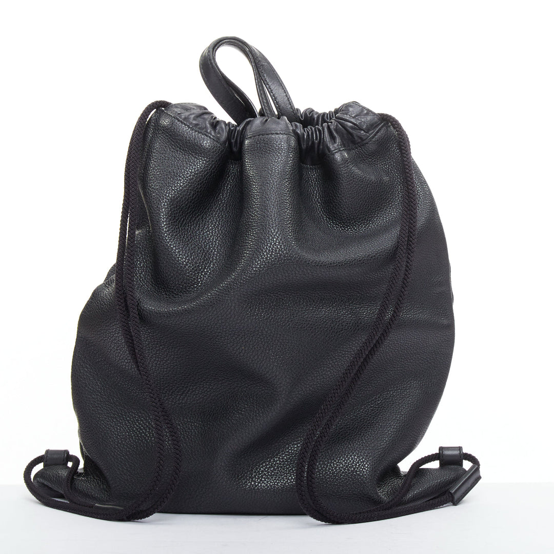 GUCCI 2017 Coco Capitan black leather graffiti drawstring backpack tote bag