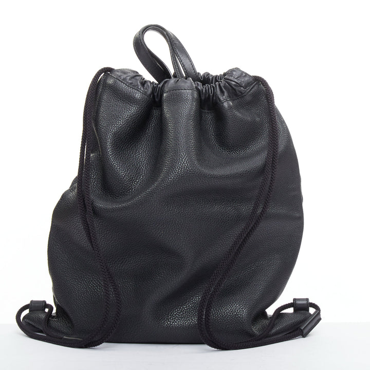 GUCCI 2017 Coco Capitan black leather graffiti drawstring backpack tote bag