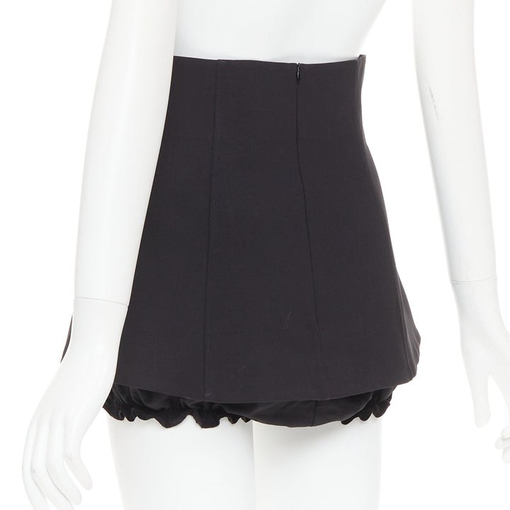 SHUSHU TONG Mini Culottes black high waisted layered ruffle shorts skirt UK8 S