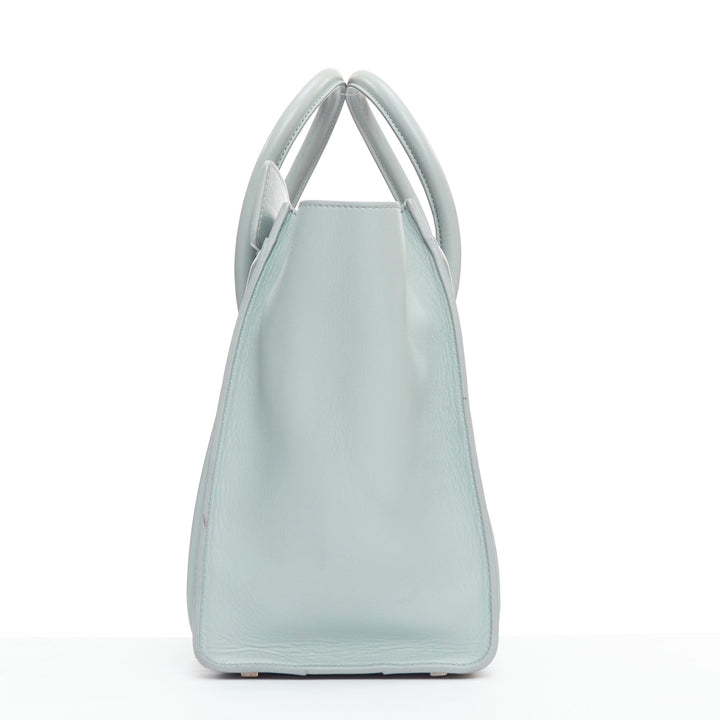 OLD CELINE Luggage Medium pastel blue leather tote bag