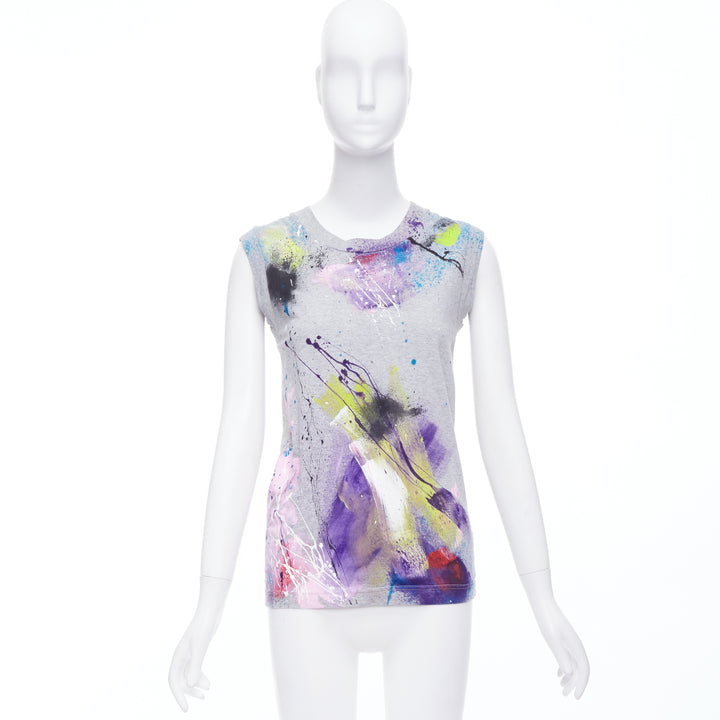 DOLCE GABBANA Liimited Edition 108/1500 hand painted tank top IT36 XXS