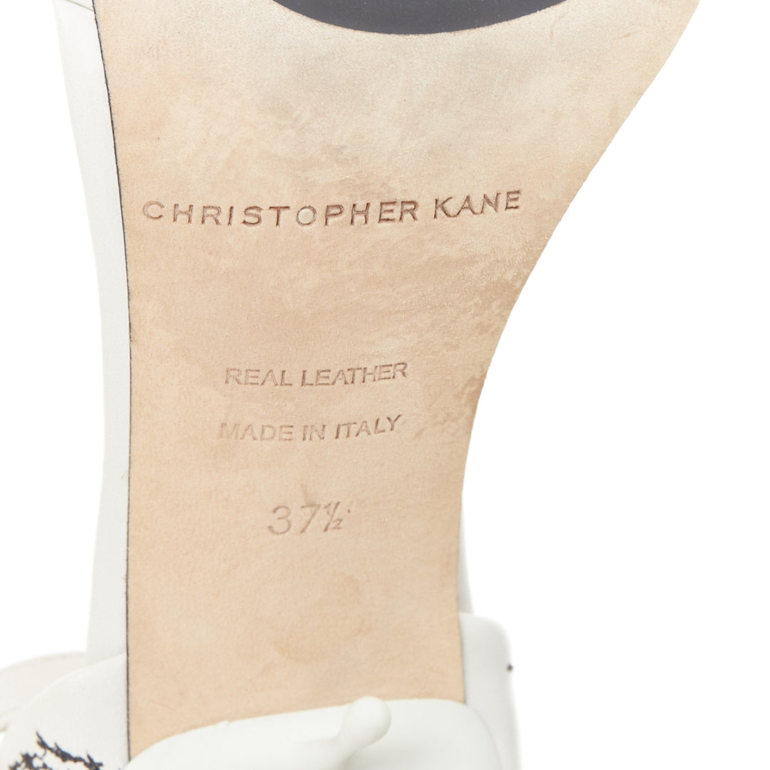 rare CHRISTOPHER KANE 2019 Runway More Joy paint drop white sandals EU37.5
