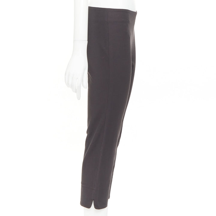 THE ROW charcoal grey cotton blend low waist cropped minimalist legging pantsXS