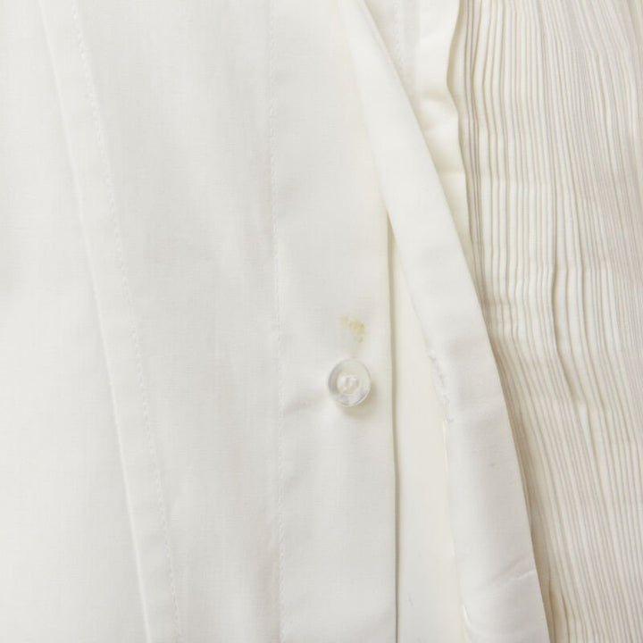 YOHJI YAMAMOTO 2015 Runway white Madam Gres inspired knife pleat shirt JP3 L