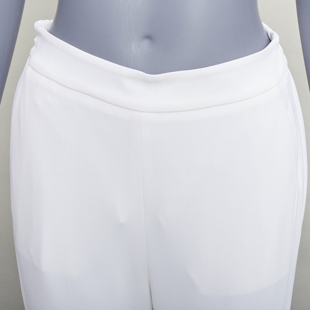 STELLA MCCARTNEY 2019 cream viscose blend minimal jogger pants IT36 XXS