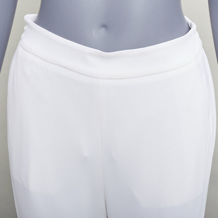 STELLA MCCARTNEY 2019 cream viscose blend minimal jogger pants IT36 XXS
