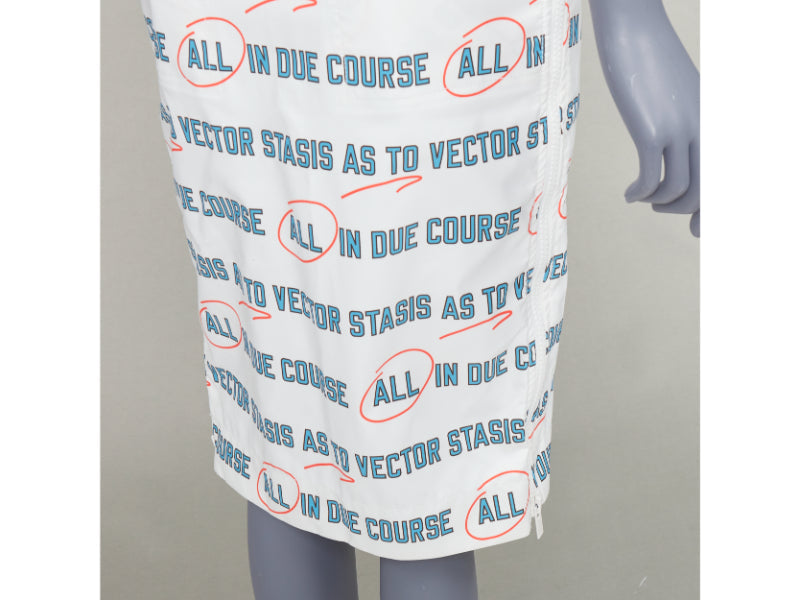 SACAI 2018 Vector Stasis graphic print side zip waistband pencil skirt JP1 S