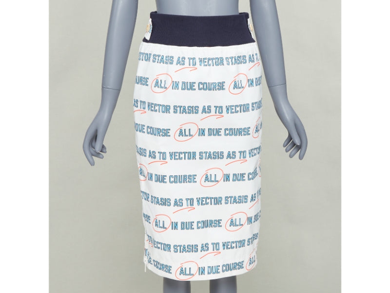 SACAI 2018 Vector Stasis graphic print side zip waistband pencil skirt JP1 S