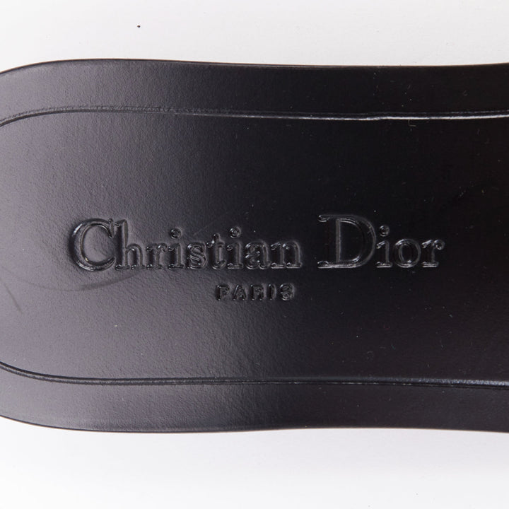 DIOR Diorevolution multicolor crystal pave logo sandals slides EU40