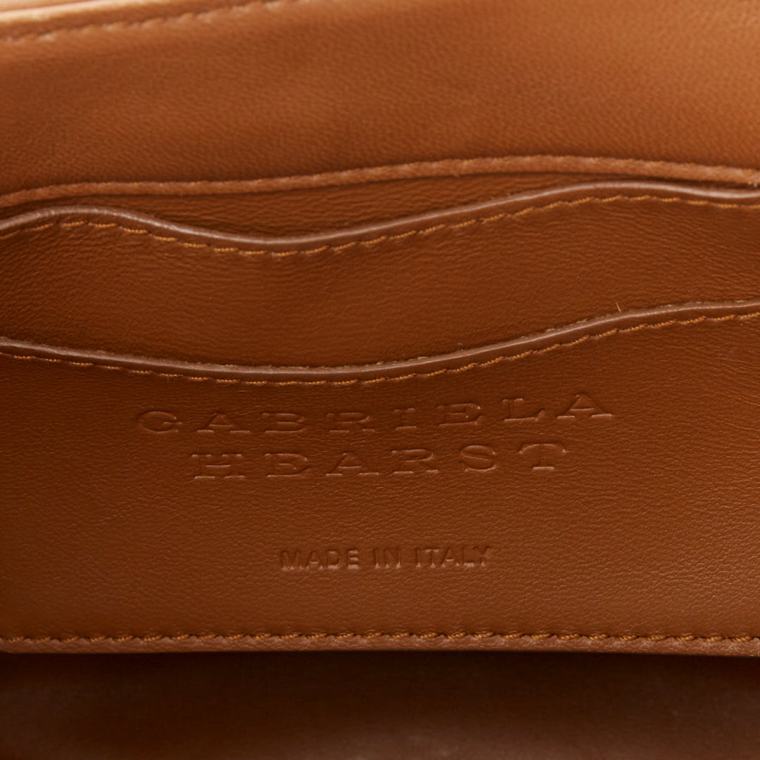 GABRIELA HEARST Nina Medium cognac tan Italian nappa leather top handle bag