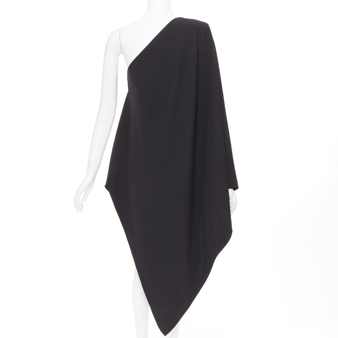 ALEXANDRE VAUTHIER COUTURE SS2025 Runway black asymmetric shoulder top FR36 XXS