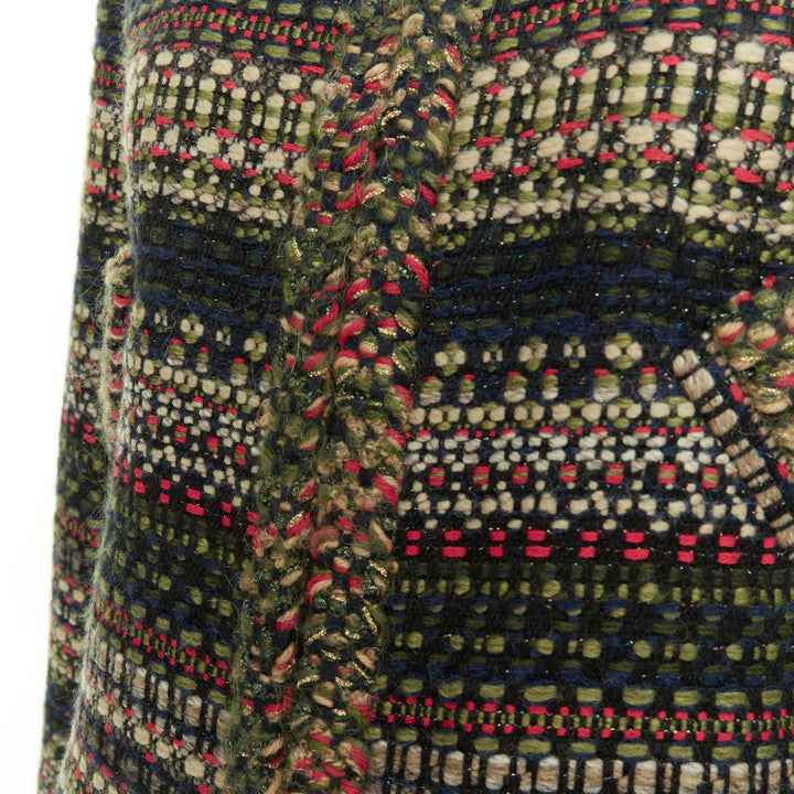 CHANEL 15A Runway Paris-Salzburg  Lesage Tyrolean tweed button jacket FR42 XL