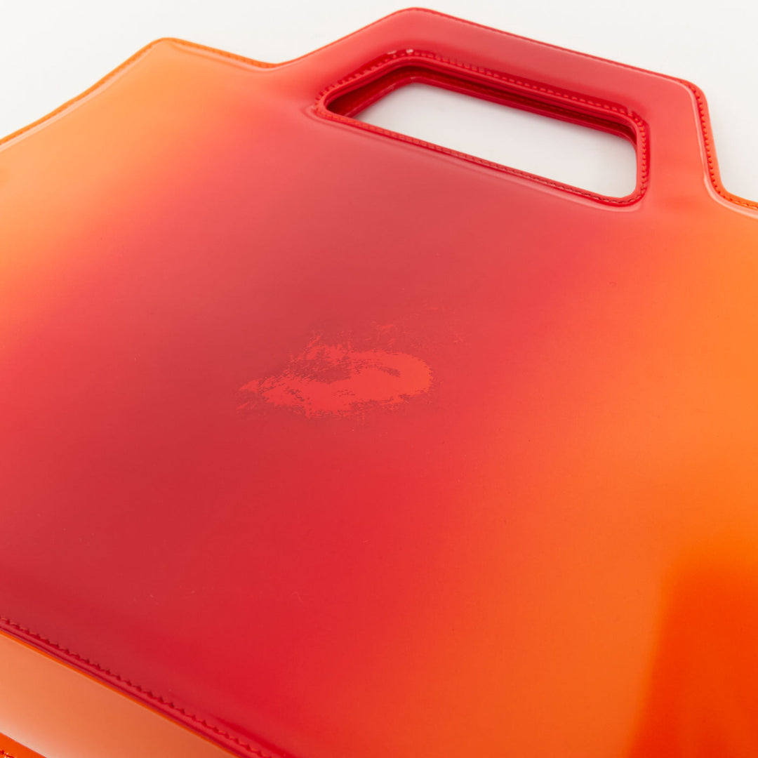 FERRAGAMO Maximilian Davis 2023 Runway Wanda sunset red orange airbrush bag